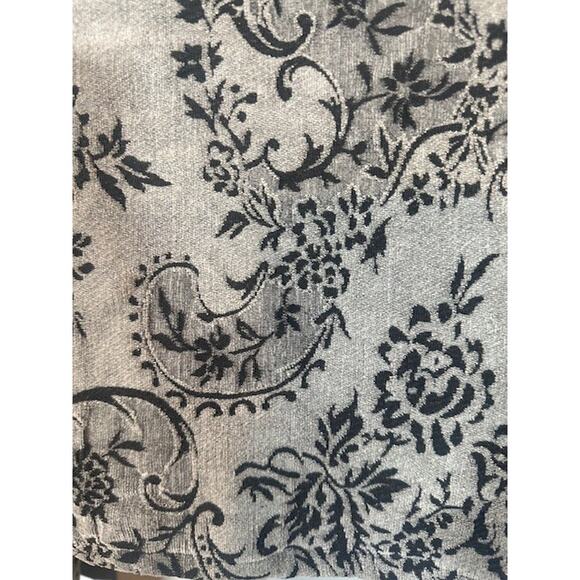 Dumb Clothing Gray & Black Floral Side Asymmetrical Zipper Jacket Women Sz M/L - Picture 5 of 8